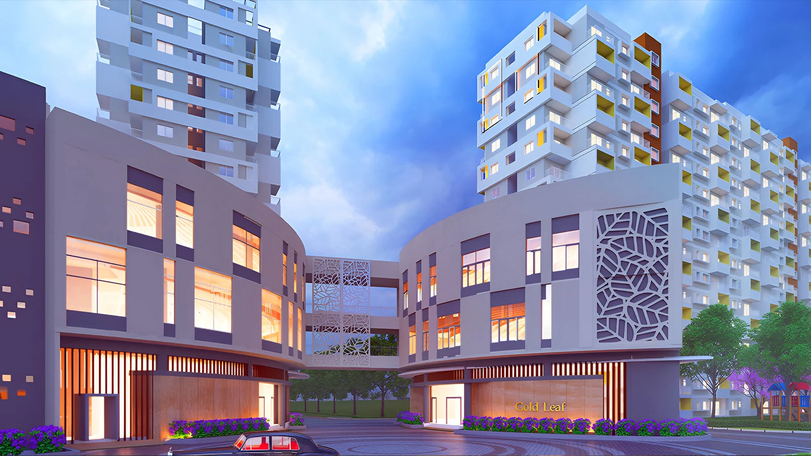 Sattva Park Cubix Apartment in North Bangalore Gold Leaf View